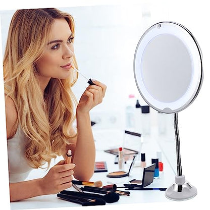 360degree Full Body Mirror Lights Rotating Suction Cup Makeup Mirror Led Magnifying for Bathroom
