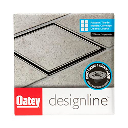 Designline 4 inch. x 4 inch. Square Drain Tile-in Grate | (Pack of 3) - size: 4" (Pack of 3), style: Tile-In