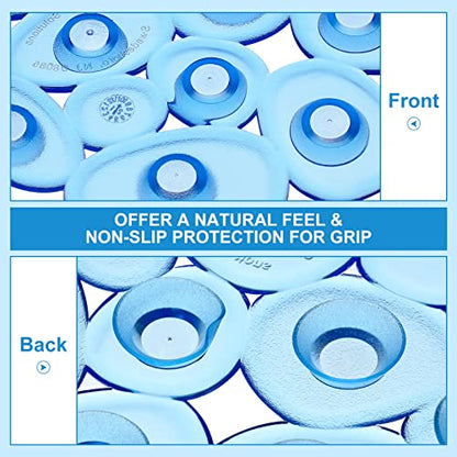 Riakrum 12 Pcs Non Slip Bathtub Stickers, Clear Anti Slip Shower Treads with Strong Suction Cups, Pebble Provides Traction Machine Washable No Residue, Safe(Green, Blue, Transparent) - color: Green, Blue, Transparent