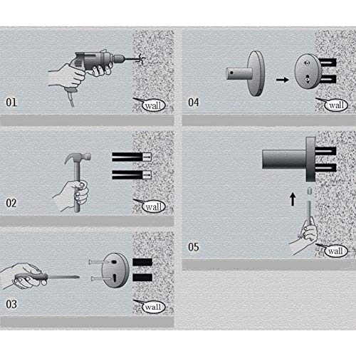 Wall Mounted Toothbrush Holders Set | Stainless Steel Bathroom Tooth Brush Holder, with Glass Toothpaste Cup, Toothbrush Caddy Storage, for Kids & Adult, Single - size: Single