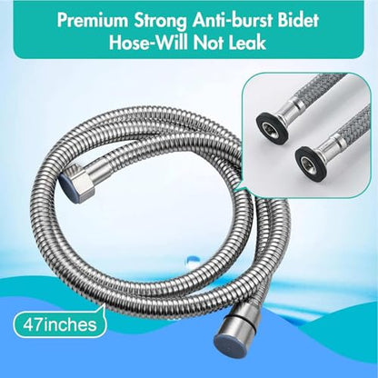 BARROCK Handheld Bidet Sprayer for Toilet, Stainless Steel Metal Made Baby Cloth Diaper Spraying Kit, Bathroom Toilet Bidet Attachment Set for Bathing Pets and Feminine Hygiene, Brushed Nickel - color: Brushed Nickel