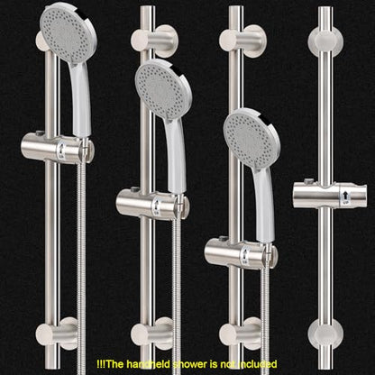 NearMoon Shower Slide Bar with Height/Angle Adjustable Handheld Shower Holder, Bathroom SUS 304 Stainless Steel Shower Head Holder for Bath (Adhesive, Brushed Nickel) - color: Brushed Nickel, style: Adhesive
