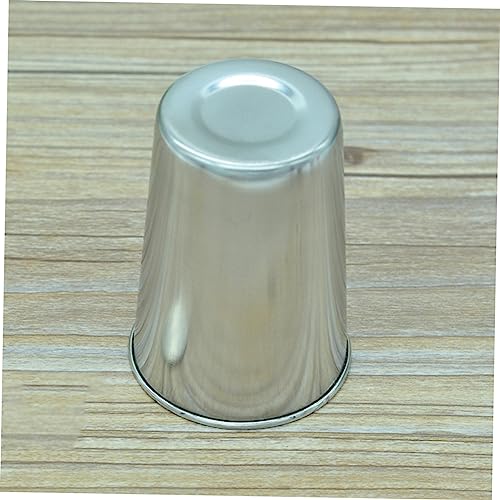 2pcs Stainless Steel Water Tumbler Cups Versatile Beverage and Toothbrush Holder Silver for Home Parties and Washrooms Easy to Clean Design - size: 6X6cm