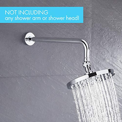 KES Shower Connector Ball Joint Shower Head Polish Chrome 16-Inch Shower Arm with Flange, PSB101-CH-SL+PSAN204-CH-UPC-NEW