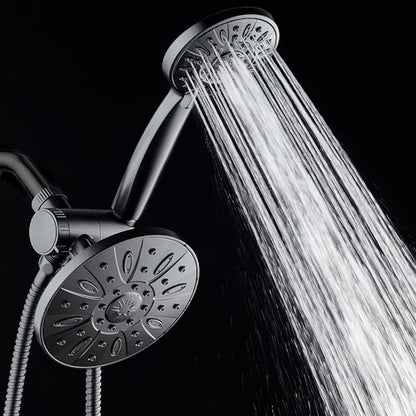 AquaDance Premium High Pressure 3-Way Rainfall Combo Combines The Best of Both Worlds-Enjoy Luxurious Rain Showerhead and 6-Setting Hand Held Shower Separately or Together, Matte Black - color: Matte Black