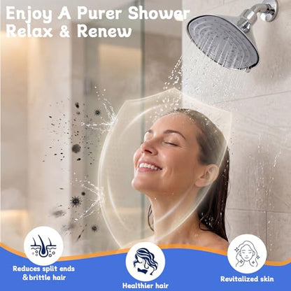 ShowerHead Filter Replacement Cartridge Compatible with Canopy All Fixed & Handheld Filtered Shower Heads, Shower Filters For Hard Water, 2 Pack
