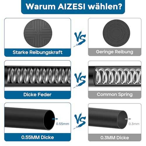 AIZESI Tension Curtain Rod 18-36 inch，2Pcs Adjustable Tension Rod Black Curtain Tension Rod No Drilling Small Tension Rod Spring Tension Curtain Rod - color: Black, size: 18“-36“-2P