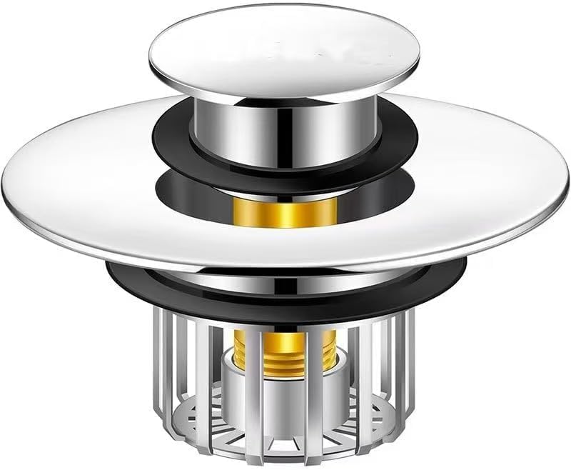 Pop-Up Drain Plug with Screen，Bathtub Plugs，Shower Drain Hair Catcher，Drain Protectors for 1-1/2 to 1-3/4 inch Bathtub Drain Holes