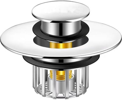 Pop-Up Drain Plug with Screen，Bathtub Plugs，Shower Drain Hair Catcher，Drain Protectors for 1-1/2 to 1-3/4 inch Bathtub Drain Holes