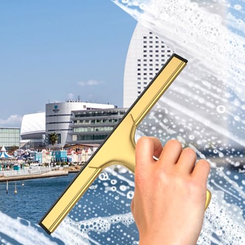 Shower Squeegee Stainless Steel Glass Window Squeegees for Bathroom Door Car Glass with Hook Wiper Cleaner Household Shower Squeegee - color: B