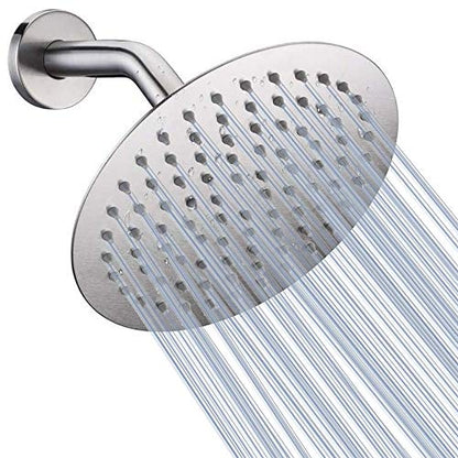 NearMoon Rain Shower Head, Ultra-Thin Design-Pressure Boosting, Awesome Some Experience, High Flow Stainless Steel Rainfall Head (8 Inch,Brushed Nickel) - color: Brushed Nickel, size: 8 Inch