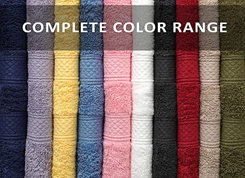 ZUPERIA Classic Hand Towels Pack of 10 (16 x 28 Inches) 100% Ring Spun Cotton Light Weight & Super Absorbent, Fast Drying Hand Towels for Bathroom, Hotels, Travel and Spa (Assorted) - size: Hand Towels, 10 Pack (16"x28")