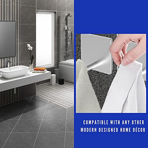 Performore 4 Pack Heavy Duty Wire Adhesive Towel Hook Hanger Wall Stick on Hooks for Hanging Waterproof Stainless Steel for Office Bathroom Kitchen Wall