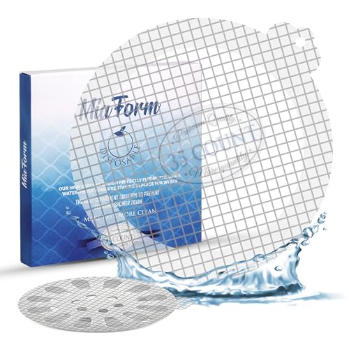 Disposable Hair Catcher Shower Drain Mesh Stickers, 35 Pack