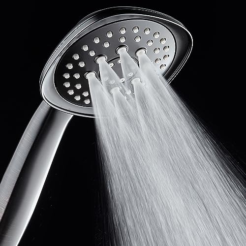 AquaDance, Oil-Rubbed Bronze Luxury Square 6-setting High-Pressure Hand Extra-Long 72" Stainless Steel Hose, Bracket, Solid Brass Fittings, Finish. Premium Handheld Shower Head from Top American - color: Oil Rubbed Bronze