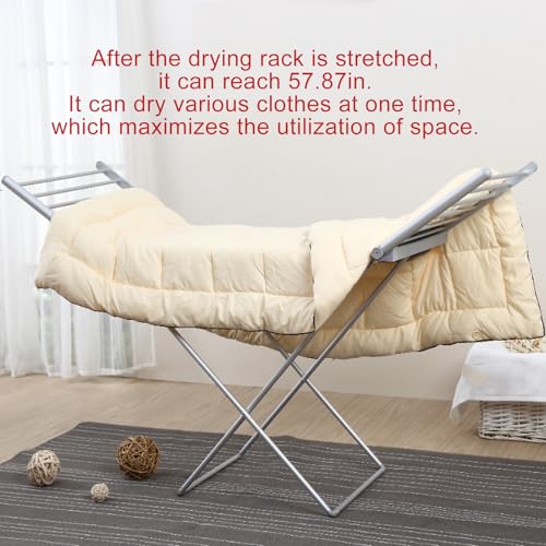 (1 Pack) eflyefly Electric Heated Drying Racks Clothes Airer Towel Warming Rack