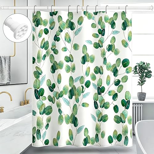 White Shower Curtain Rod 28"-77", Never Rust Anti-Slip Adjustable Tension Curtain Rods No Drilling, Heavy Duty Spring Enlarged Diameter 1" Tension Rod for Bathroom/Closet/Room Divider - color: White, size: 28"-77"