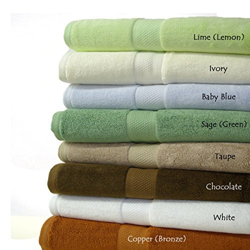 Rayon from Bamboo-Blend Towel Set, 6-Pieces, White - color: White