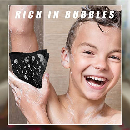 Tudomro 10 Pcs Exfoliating Washcloths Double Sided Man Wash Cloths Body Face Exfoliating Scrub Cloths for Shower Men Women(10 x 10 Inch,Black) - color: Black, size: 10 x 10 Inch