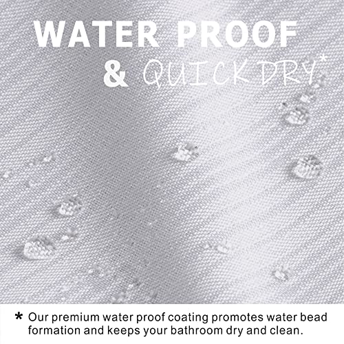 White Shower Curtain for Bathroom: Water Repellent Quick Dry - 84"Lx72"W | Striped Textured Linen Style 84 IN Extra Long Polyester Fabric Bath Curtain, Simple Elegant Lightweight Washable Semi-Sheer - color: Bright White, size: 72"W x 84"L (Pack of 1)