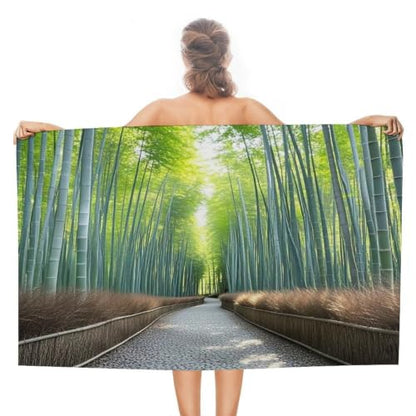 Beach Towel for Adult Swim Towel Oversized Bath Towels Pool Towels | Bamboo Growth Plush Super Soft, Sand Free Quick Dry Absorbent Compact Towel, Travel Essentials Accessories