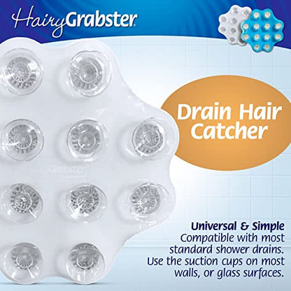 As Seen on Shark Tank Hair Shower Drain Hair Catcher, Hair Stopper Bathtub Drain Protector, & Catcher Drain Cover Alternative, Must-Haves HairyGrabster, 2 Pack, White - color: White, size: 2 Pack