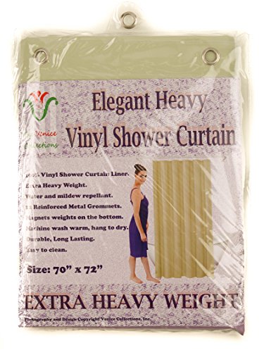 Elegant Home Heavy Duty Vinyl Shower Curtain Liner with 12 Metal Grommets (Willow Green) - color: Willow Green