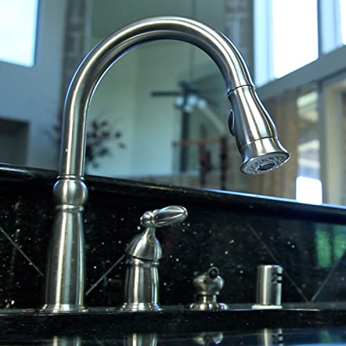 Danco Traditional Smart Spray Kitchen Sink Faucet Pull Down Faucet Spray Head, Stainless Steel, 1-Pack (10724) - color: Brushed Nickel
