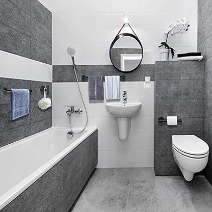 Matte Black SUS304 Stainless Steel Bath Towel Bar Single Bars Towel Rack Rod Classic Wall Mounted Bathroom Towel Holder Toilet Kitchen Towel Shelf Single Layer, 18 inches. - color: Matte Black, size: 18inch