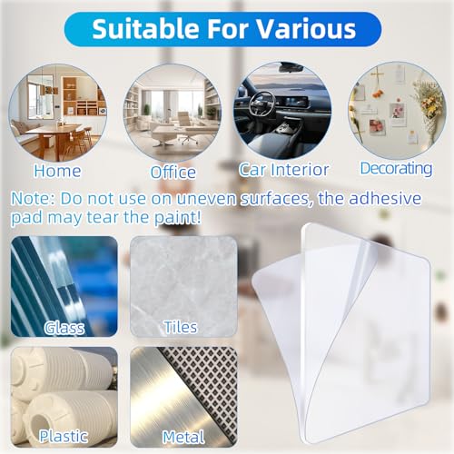 ZOMPAGO Heavy Duty Double Sided Mounting Square Tape Picture Hanging 10PCS | Waterproof, strong high strength adhesion, removable no residue, shower applicable, durable wall mounting adhesive dots - size: 10PCS（Square）