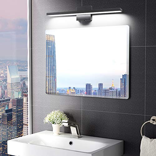 Ralbay 24 inch Dimmable Black LED Modern Vanity Light 24W Frosted Aluminum for Bathroom Vanity Lighting Fixtures Cool White 6000K - color: Black-Dimmable, size: 24 inch