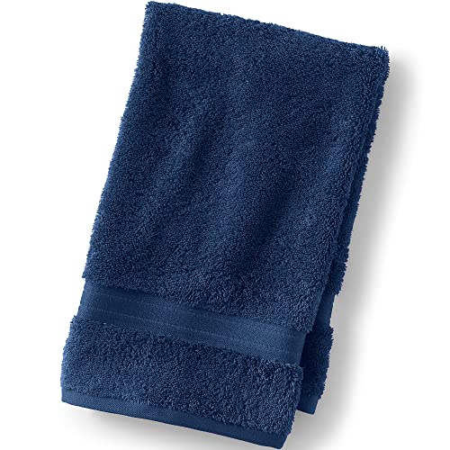 Lands' End Supima Cotton 6 Piece Bath Towel Set Hand Towel, 1 Piece Deep Sea Navy - color: Deep Sea Navy, size: Hand Towel, 1 Piece