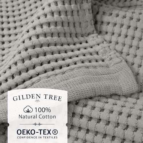 GILDEN TREE Waffle Bath Sheet Quick Dry Towel, Thin Luxury Bath Towels, 40x80 Large Bath Towels 2 Pack Bath Sheets, Modern Style (Pewter) - color: Pewter, size: Bath Sheet (40" x 80") 2 Pack