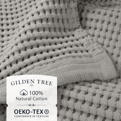 GILDEN TREE Waffle Bath Sheet Quick Dry Towel, Thin Luxury Bath Towels, 40x80 Large Bath Towels 2 Pack Bath Sheets, Modern Style (Pewter) - color: Pewter, size: Bath Sheet (40" x 80") 2 Pack