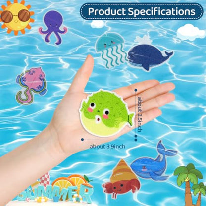 30 PCS Non Slip Bathtub Stickers for Kids, Cute Anti-Slip Shower Treads with Premium Scraper, Waterproof Safety Appliques for Bathroom Tub, Shower Floor, Stairs (Mermaid) - color: Mermaid