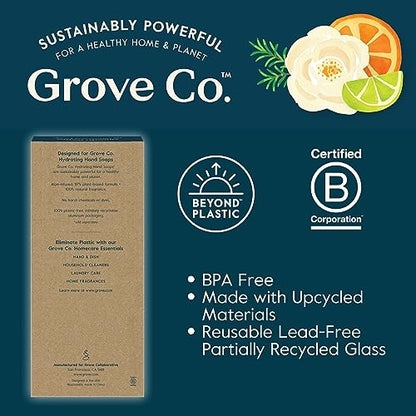 Grove Co. Gel Hand Soap Dispenser, 2 x 13.5 oz Glass Bottles | Glass bottles; Stainless-steel pumps; Reusable; Pair with Grove Co. Hand Soap; No Plastic Waste - size: 27 Ounce ( Pack of 2)