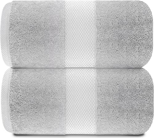 White Classic Luxury Bath Sheets Towels for Adults Extra Large | Highly Absorbent Hotel Collection | 35x70 Inch | 2 Pack (Dolphin Gray) - color: 06: Dolphin Gray