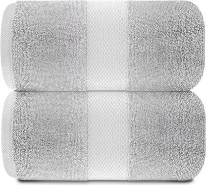 White Classic Luxury Bath Sheets Towels for Adults Extra Large | Highly Absorbent Hotel Collection | 35x70 Inch | 2 Pack (Dolphin Gray) - color: 06: Dolphin Gray
