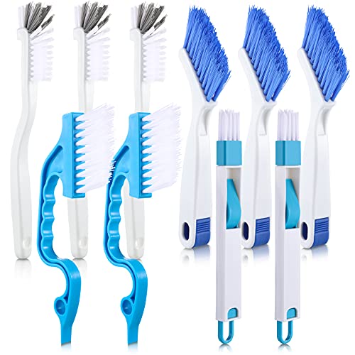 10 Pieces Cleaning Brush Small Scrub Brush, Window Door Sliding Track for Cleaning Sink Scrub, Bathroom Kitchen Edge Corner Grout, Sliding Door or Window