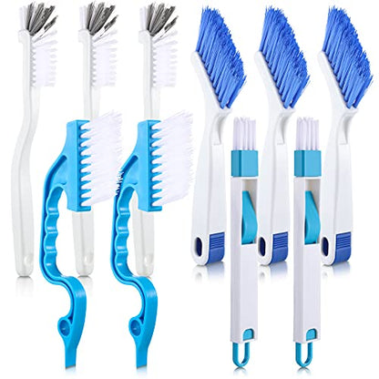 10 Pieces Cleaning Brush Small Scrub Brush, Window Door Sliding Track for Cleaning Sink Scrub, Bathroom Kitchen Edge Corner Grout, Sliding Door or Window