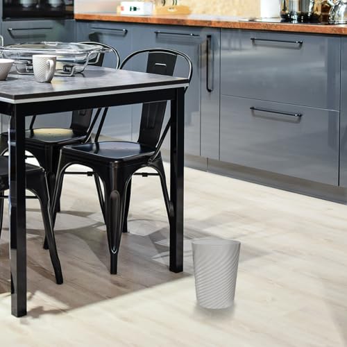 DAJITRE 1.8 Gallon Small Trash Can Wastebasket Recycling Bin Slim Profile for Compact Spaces Bathroom, Office, Bedroom, Kitchen (1.8 Gallon-2pack, Grey) - color: grey, size: 2 Pack