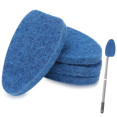 4 Pack Tub and Tile Scrubber Refills Compatible with Scotch-Brite Tub & Tile Scrubber, Replacement Scrubber Heads for Bathroom, Shower, Tub, Tile and Kitchen Cleaning, Blue