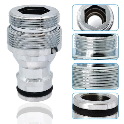 1pcs Brass Faucet Tap Quick Connector Adapter Kit,22mm Male Thread x 1mm Pitch Connector,Universal Faucet Adapter for Washing Machine And Pressure Washer(Silver) - size: 22mm Male Thread x 1mm