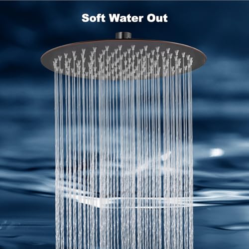 Midanya Round Rain Shower Head,High Pressure,Oil Rubbed Bronze 8 Inch | 360°Swivel,Ceiling or Wall Mount,Waterfall Full Body Coverage,Bathroom Remodel,Stainless Steel Large Rainfall Shower Head - color: Bronze, size: 8 Inch