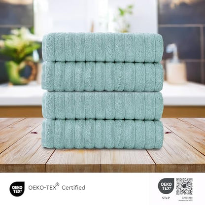 Classic Turkish Towels CTT Premium 4 Pack Bath Towels Set, Made with 100% Turkish Cotton, Spa & Hotel, Quick Drying Towels, Absorbent & Comfy | 27"x54" (SPA Green - color: Spa Green, size: 4-Piece Bath Towel Set