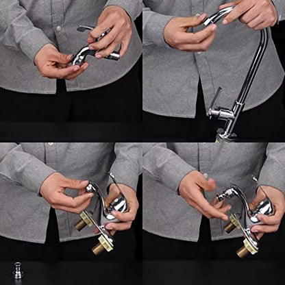 7pcs Faucet Adapter Kit With Male Junior Adapter Female 3/4”-27T