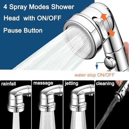 Sink Sprayer Attachment for Faucet, Kitchen Bathroom On/Off Handheld Shower Head with Flexible Hose, Faucet Aerator & Diverter Valve, Connect Different Sink Faucets, for Hair Washing Pet Shower