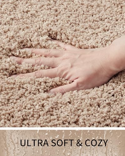 Toilet Rugs U-Shaped Mat 24x22, Contour Bathroom Mat - Ultra Soft & Absorbent Microfiber, Quick-Dry, Machine Washable with High Density Foam Latex Non Slip Backing, Beige - color: Beige, size: 24" X 22"(Toilet Rug)