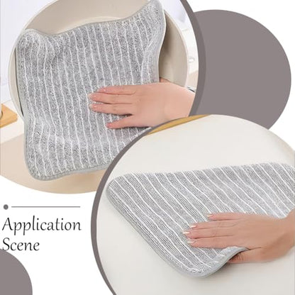 Microfiber Cleaning Cloth 4Pcs Hangable Cleaning Towels Super Absorbent Hand Dry Towels Square Dish Rags for Bathroom Household Kitchen Window Sports Grey 9.84x9.84 Inch - style: 4Pcs Grey