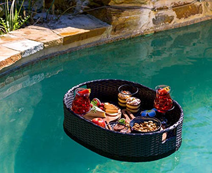 Deluxe Floating Tray for Pool - Floating Pool Tray - Stylish Breakfast Tray on the Water - Floating Bar for Pool